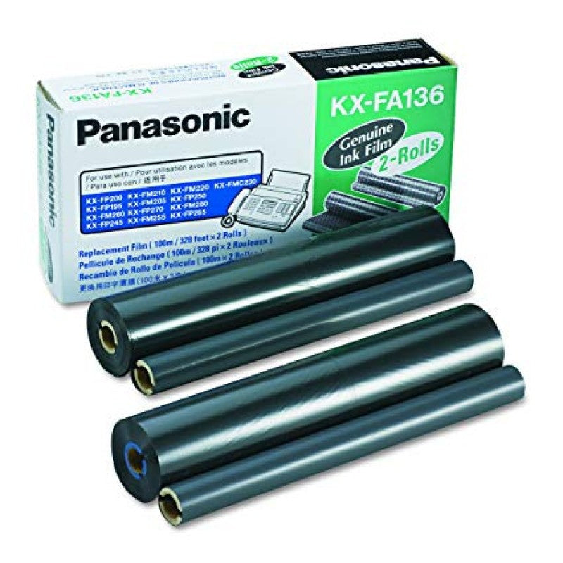 GENUINE  PANASONIC KXFA136 2 PACK FILM RIBBON