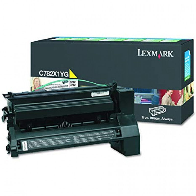 GENUINE LEXMARK C782X1YG YELLOW TONER CARTRIDGE