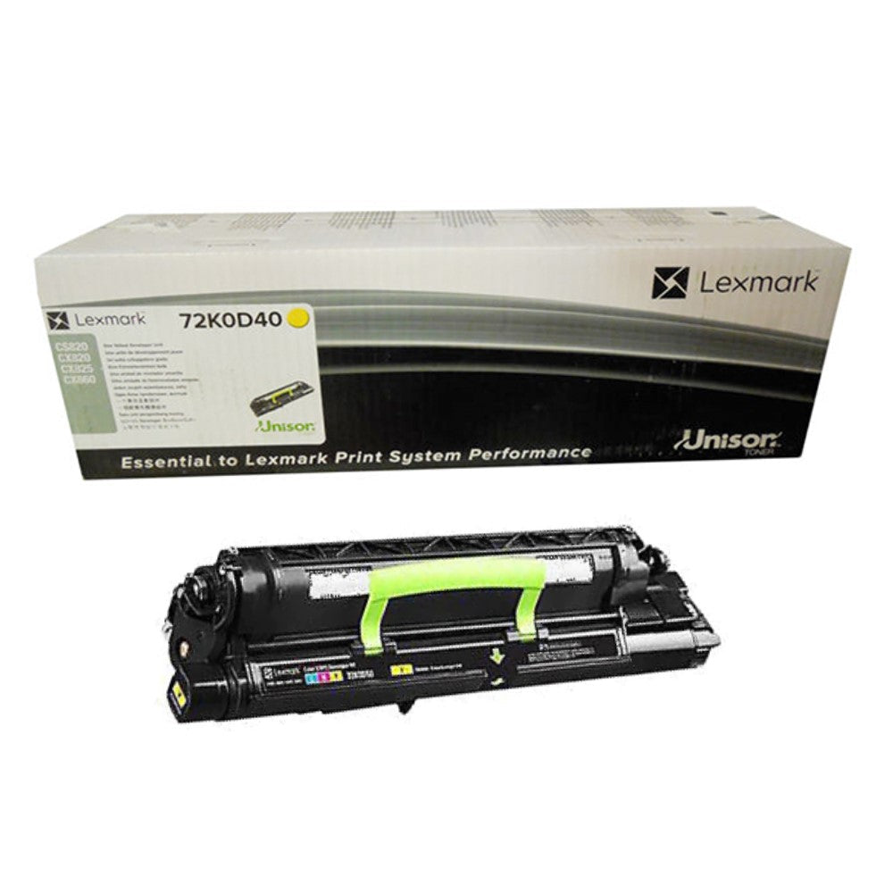 GENUINE LEXMARK 72K0D40 (YELLOW) TONER CARTRIDGE