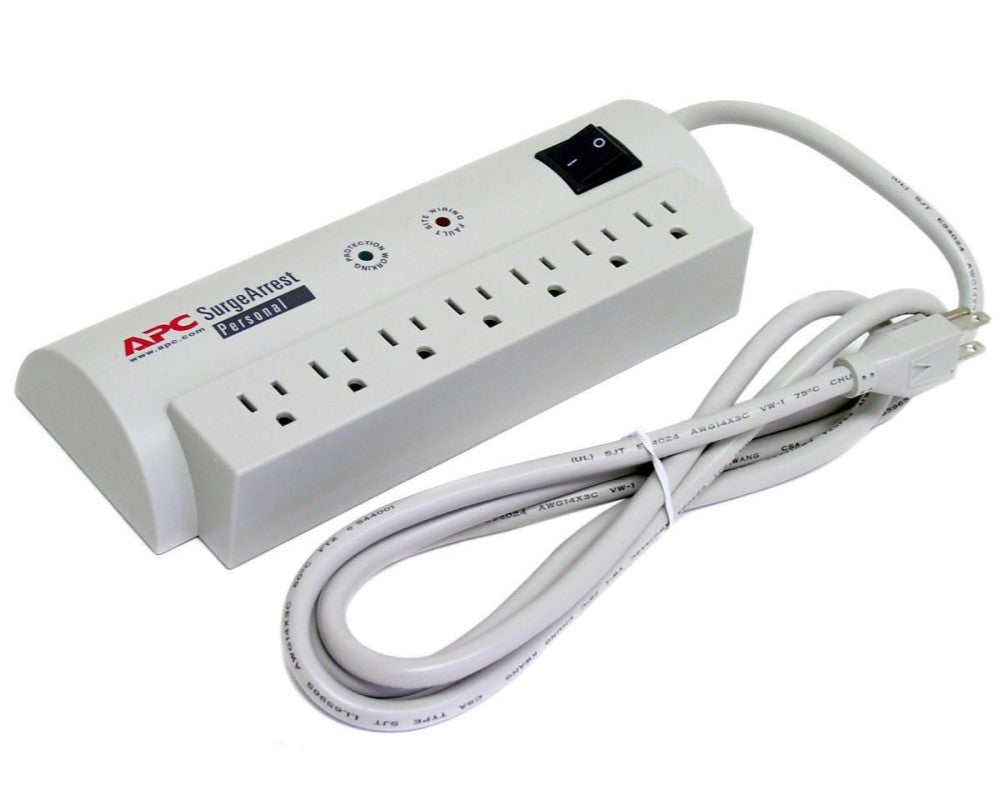 apwper7t apc surgearrest personal surge protector ac 120 v output connectors 7 beige for p n ar106sh4 ar106sh6 ar109sh4 ar109sh6 ar112sh4 ar112sh6