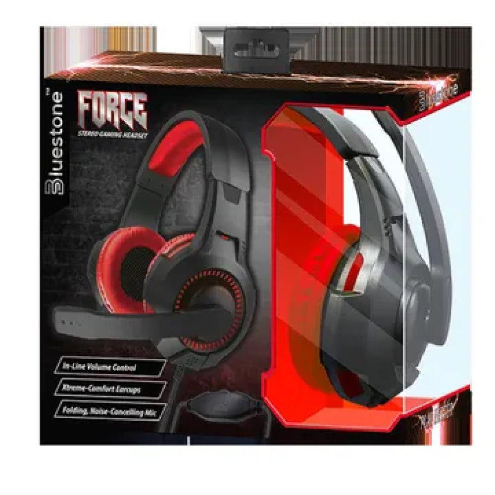 BB925 Force Stereo Gaming Headphones with Microphone in Black and Red