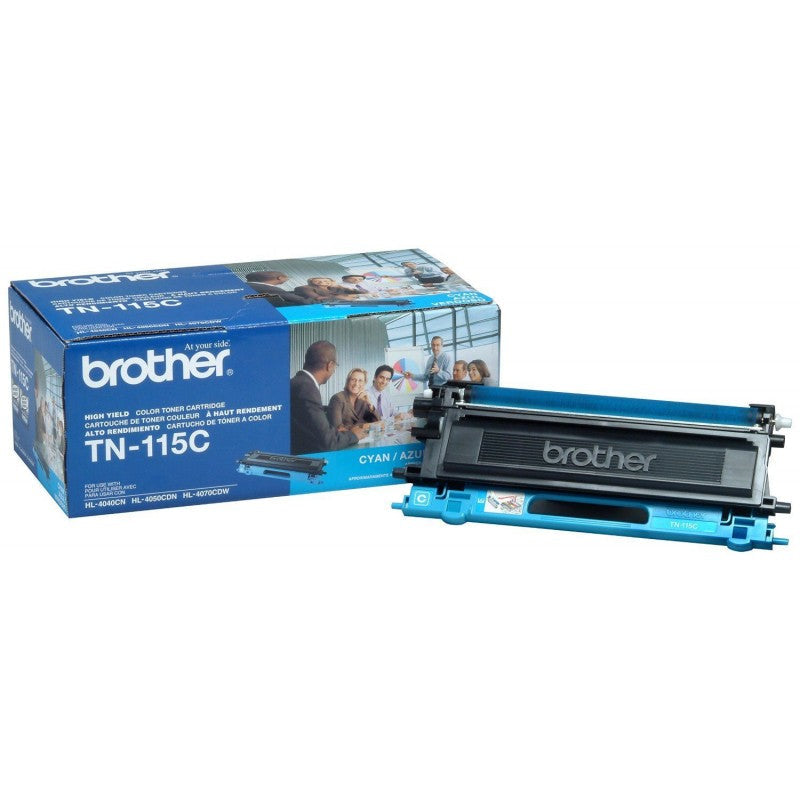 Brother TN115C High Yield Cyan Genuine TN-115C Toner Cartridge in Retail Packaging (4K YLD)