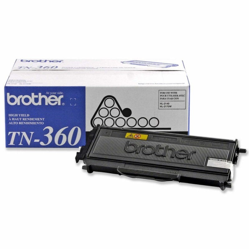 Brother TN360 High Yield Black Genuine TN-360 Toner Cartridge in Retail Packaging (2.6K YLD)