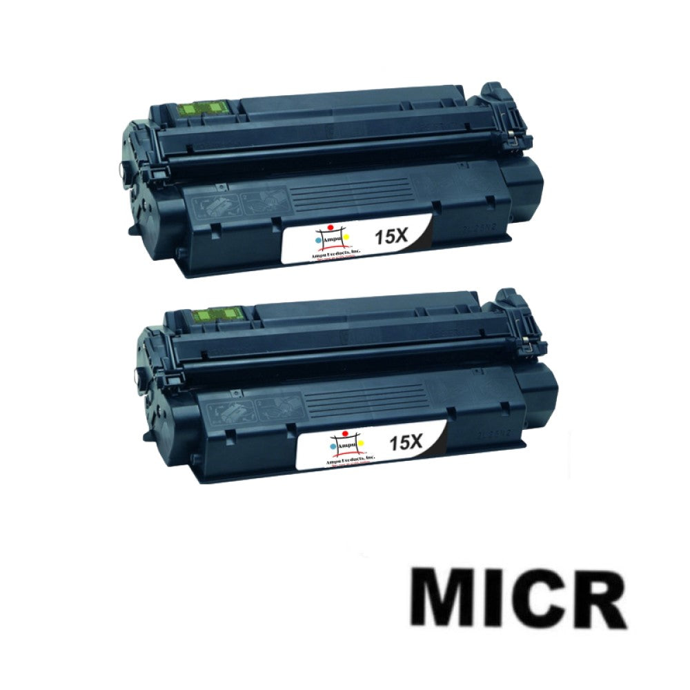 Ampuproducts Compatible Toner Cartridge Replacement for HP C7115X (15X) High Yield Black (3.5K YLD) 2-Pack (W/Micr)