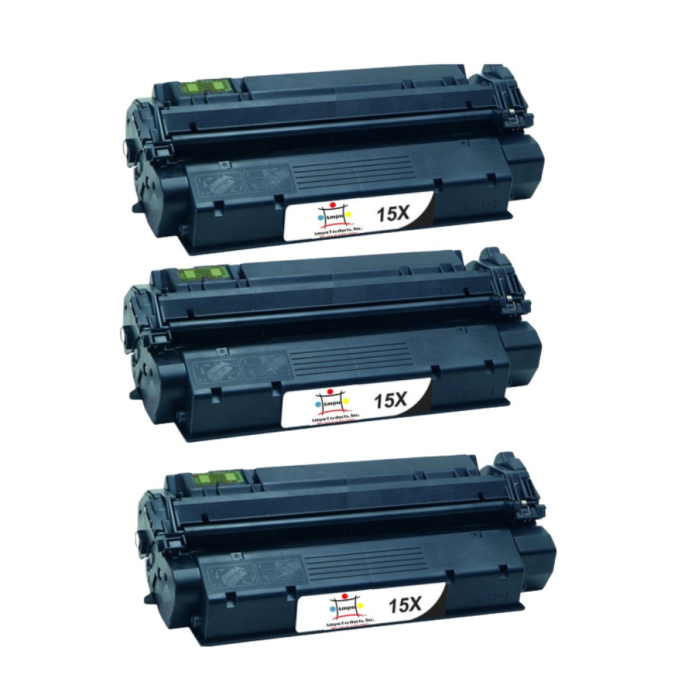 Ampuproducts Compatible Toner Cartridge Replacement For HP C7115X (15X) High Yield Black (3.5K YLD) 3-Pack