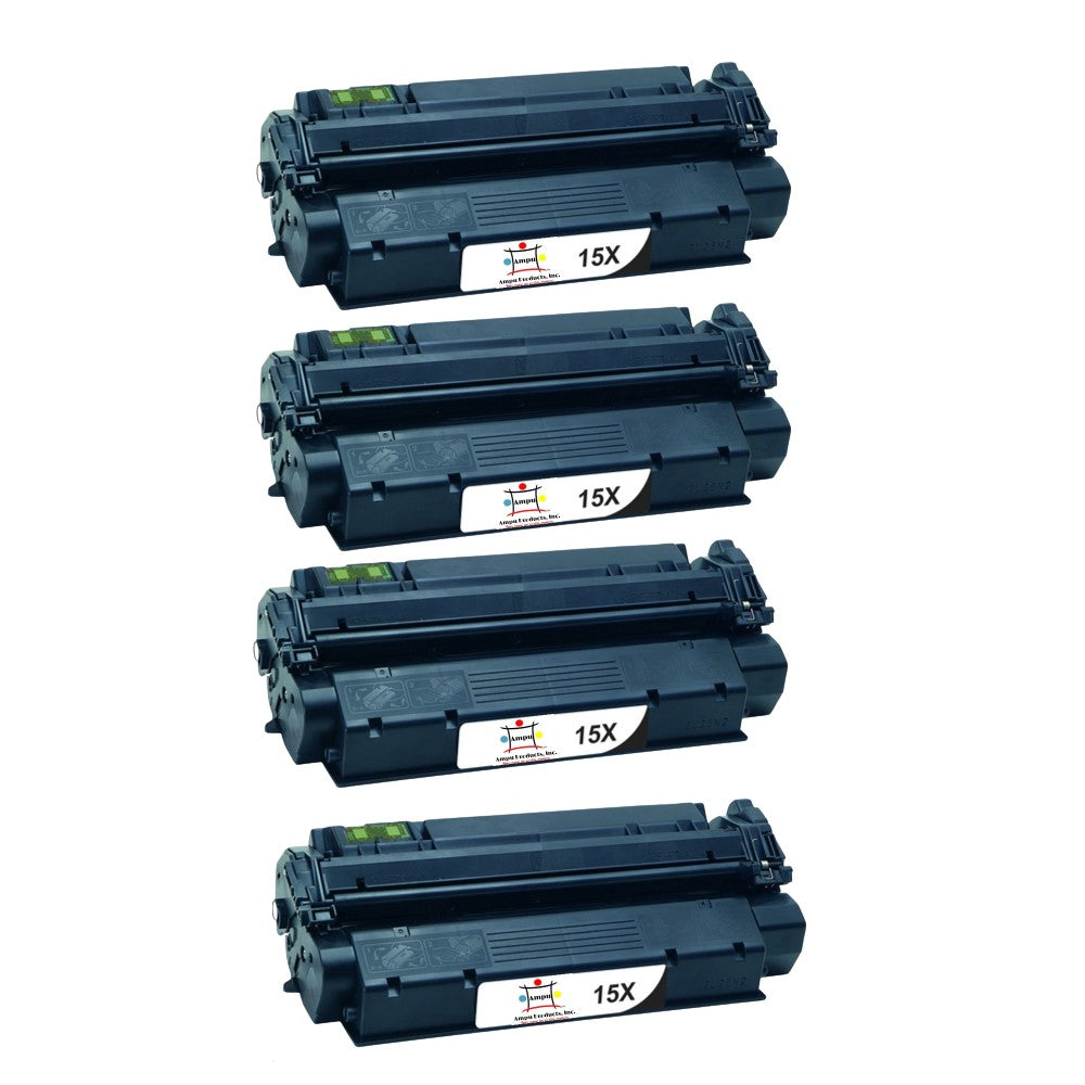 Ampuproducts Compatible Toner Cartridge Replacement For HP C7115X (15X) High Yield Black (3.5K YLD) 4-Pack