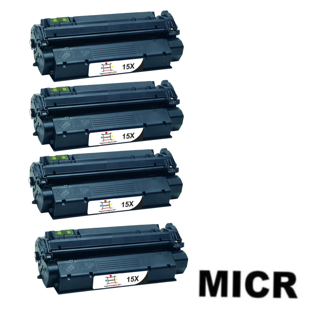 Ampuproducts Compatible Toner Cartridge Replacement for HP C7115X (15X) High Yield Black (3.5K YLD) 4-Pack (W/Micr)