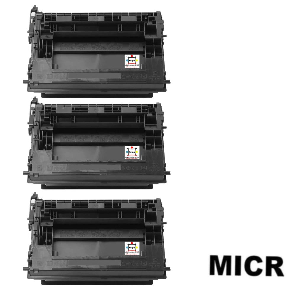 Compatible Toner Cartridge Replacement For HP CF237X (37X) High Yield Black (25K YLD) W/MICR (3-Pack)