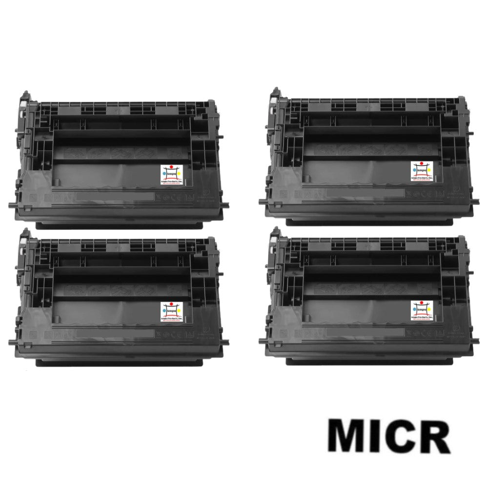 Compatible Toner Cartridge Replacement For HP CF237X (37X) High Yield Black (25K YLD) W/MICR (4-Pack)