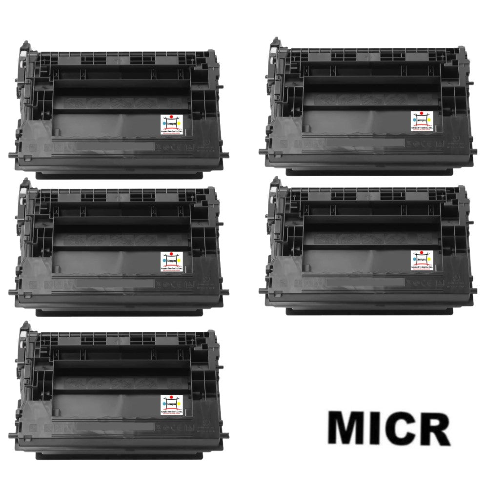 Compatible Toner Cartridge Replacement For HP CF237X (37X) High Yield Black (25K YLD) W/MICR (5-Pack)