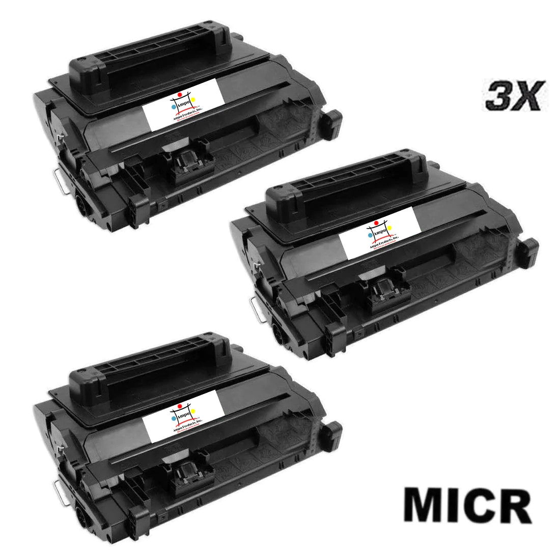 Ampuproducts Compatible Toner Cartridge Replacement for HP CF281A (81A) Black (10.5K YLD) 3-Pack (W/Micr)