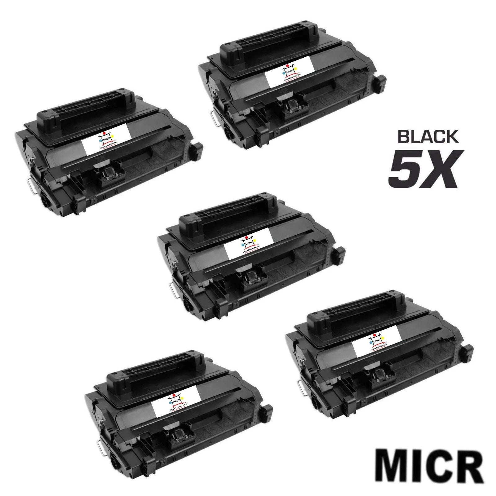 Ampuproducts Compatible Toner Cartridge Replacement for HP CF281A (81A) Black (10.5K YLD) 5-Pack (W/Micr)