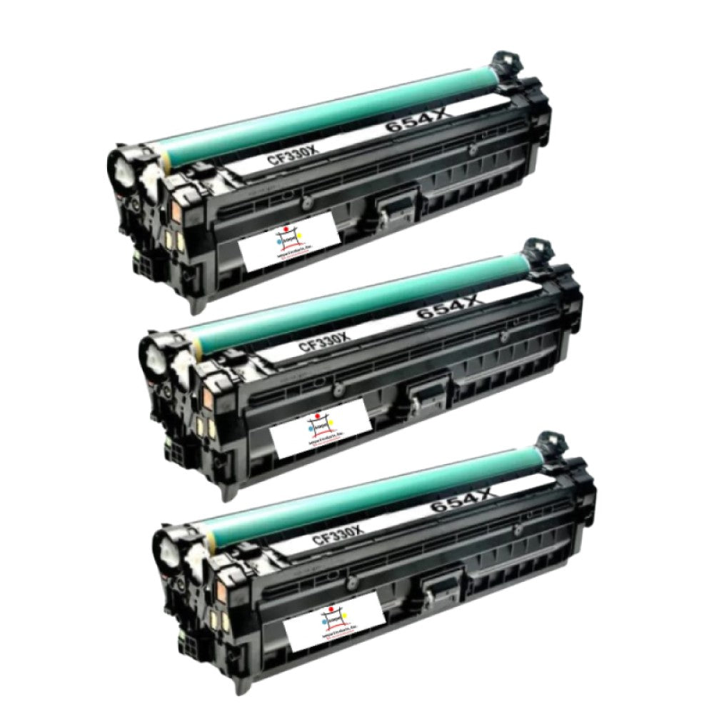 Ampuproducts Compatible Toner Cartridge Replacement for HP CF330X (654X) High Yield Black (20.5K YLD) 3-Pack