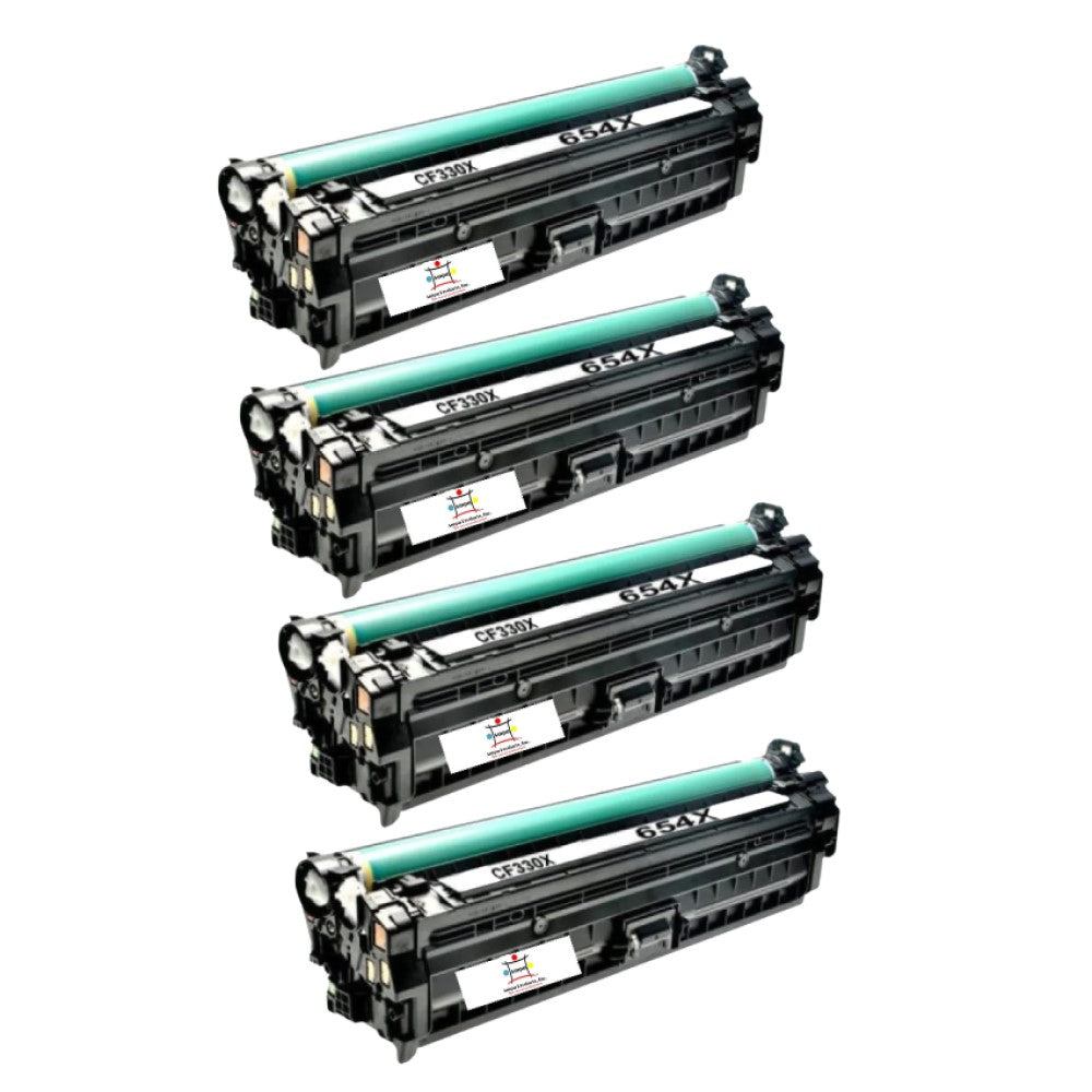 Ampuproducts Compatible Toner Cartridge Replacement for HP CF330X (654X) High Yield Black (20.5K YLD) 4-Pack