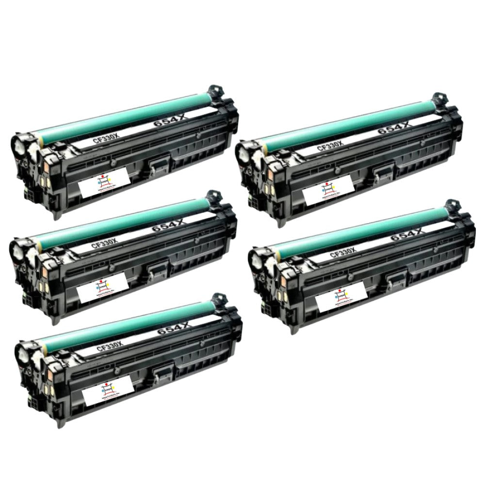 Ampuproducts Compatible Toner Cartridge Replacement for HP CF330X (654X) High Yield Black (20.5K YLD) 5-Pack