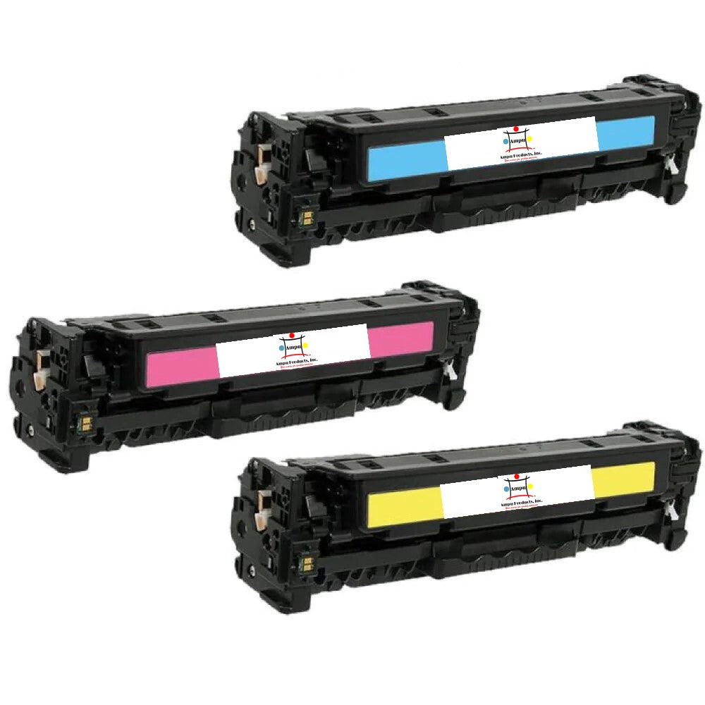 Ampuproducts Compatible Toner Cartridge Replacement For HP CF411X, CF412X, CF412X (410X) High Yield Cyan, Magenta, Yellow (6.5K YLD) 3-Pack