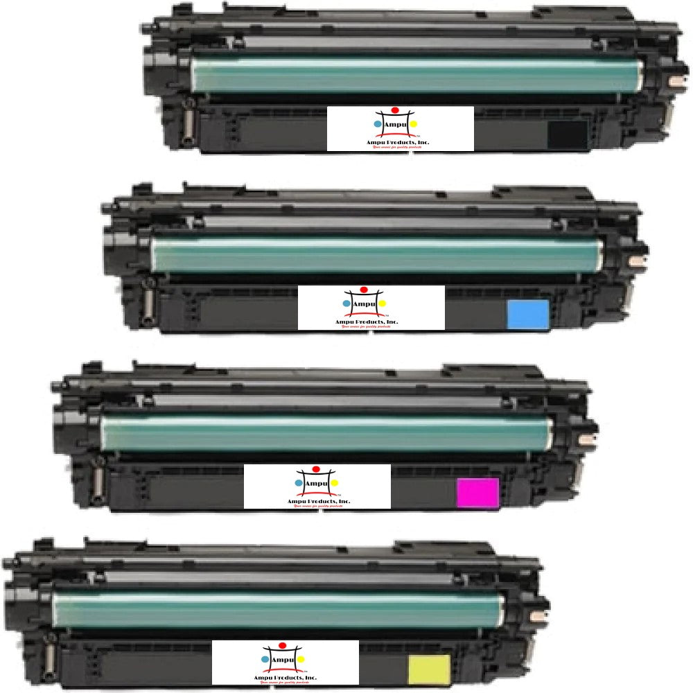 Ampuproducts Compatible Toner Cartridge Replacement For HP CF460X, CF461X, CF462X, CF463X (656X) High Yield Black, Cyan, Yellow, Magenta (27K YLD- Black, 22K YLD-Color) 4-Pack