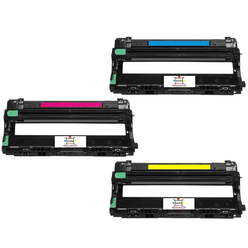 Ampuproducts Compatible Drum Unit Replacement for Brother DR223Y, DR223M, DR223C (DR-223Y, DR-223C, DR-223M) Yellow, Magenta, Cyan (18K YLD) 3-Pack