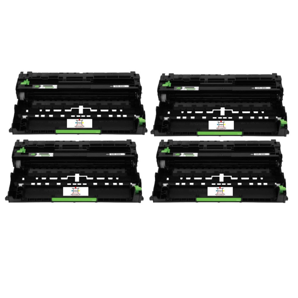 Ampuproducts Compatible Drum Unit Replacement for Brother DR890 (DR-890) Black (4-Pack)