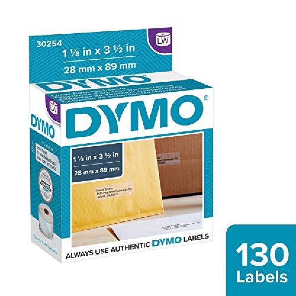 DYM30254 DYMO LW LABELS CLEAR 130 ADDRESS 1" x 3.5"