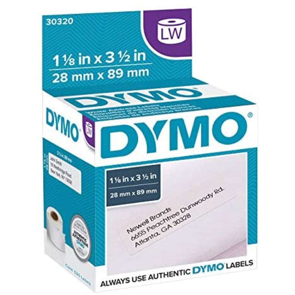 DYM30320 DYMO LW LABELS WHITE 520 ADDRESS 1" x 3.5"