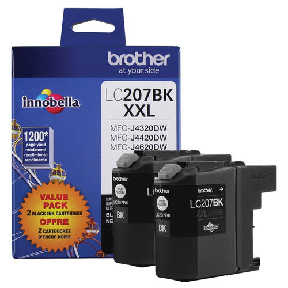 GENUINE BROTHER LC2072PKS DUAL PACK INK CARTRIDGE