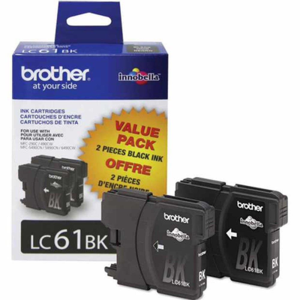 GENUINE BROTHER LC612PKS DUAL PACK INK CARTRIDGE