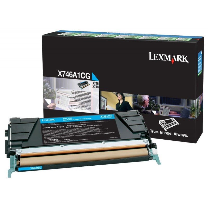 GENUINE LEXMARK X746A1CG CYAN TONER CARTRIDGE