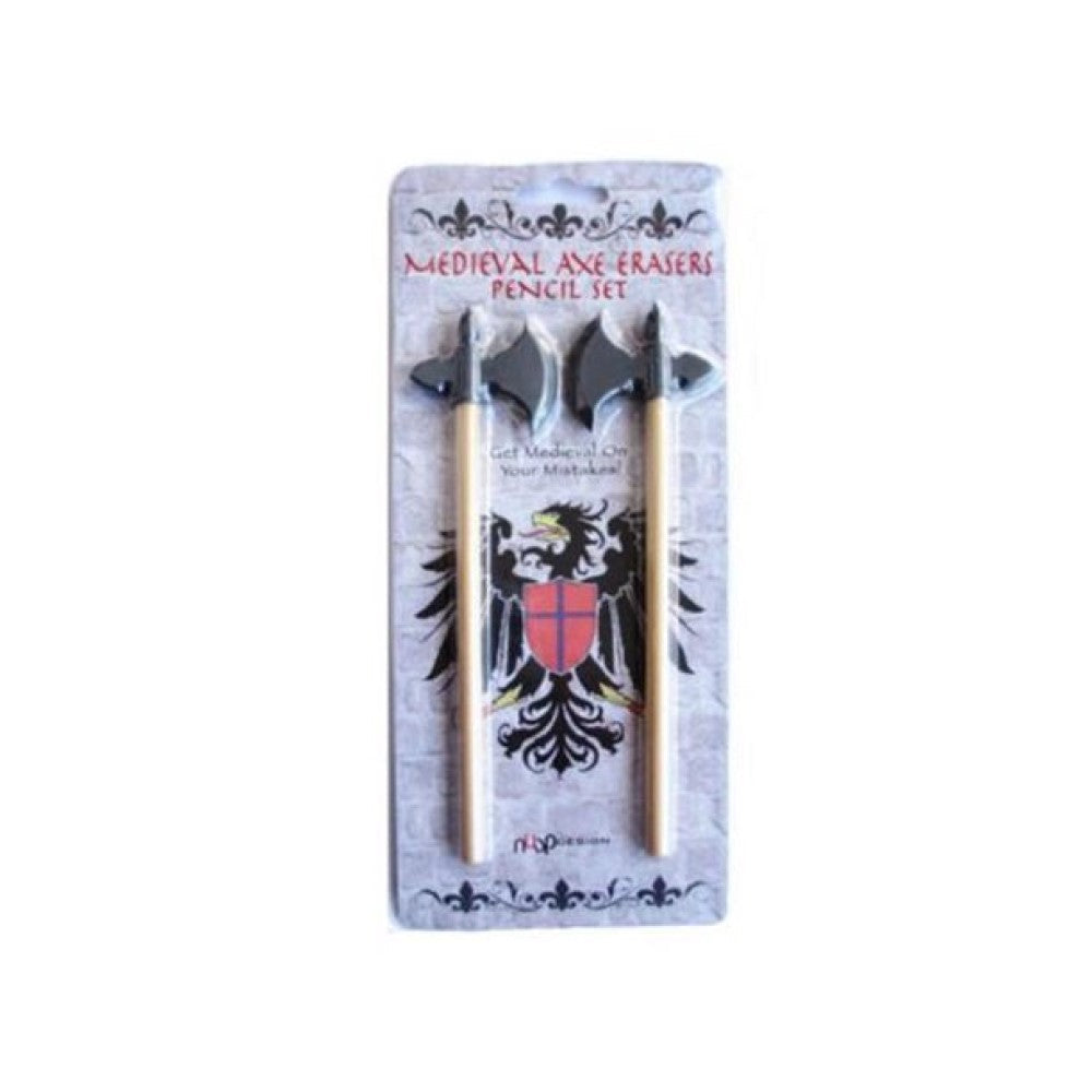 OP815 Medieval Axe Erasers Pencil Set