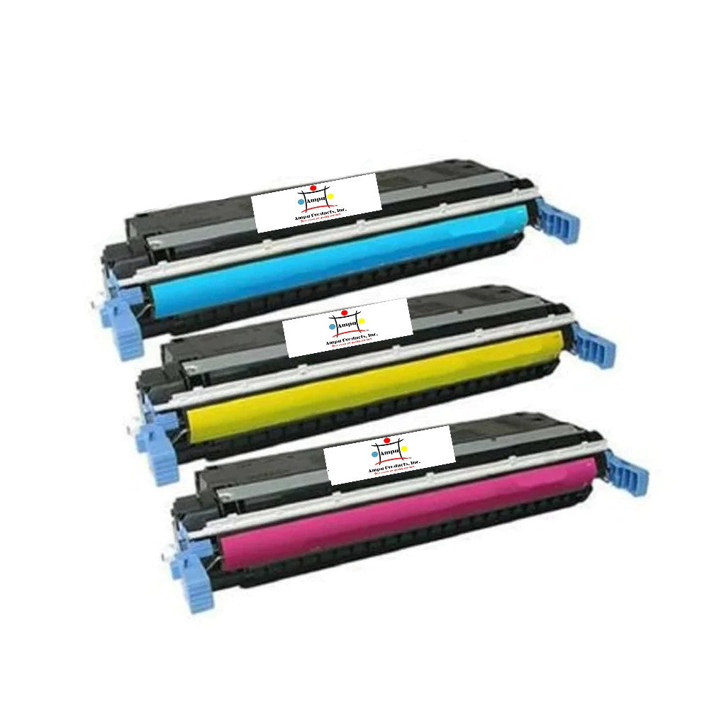 Ampuproducts Compatible Toner Cartridge Replacement For HP Q6461A, Q6462A, Q6463A (644A) Cyan, Yellow, Magenta (12K YLD) 3-Pack