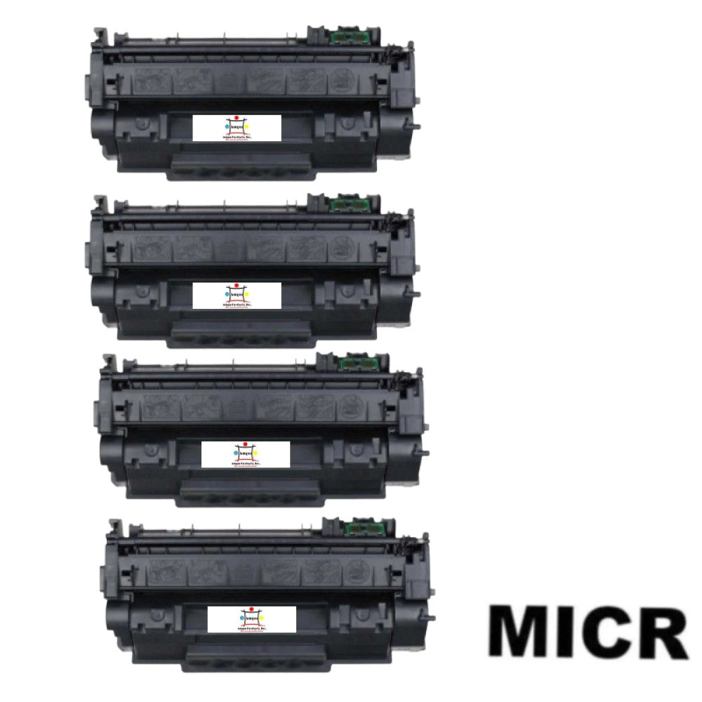 Ampuproducts Compatible Toner Cartridge Replacement For HP Q7553A (53A) Black (3K YLD) 4-Pack (W/Micr)