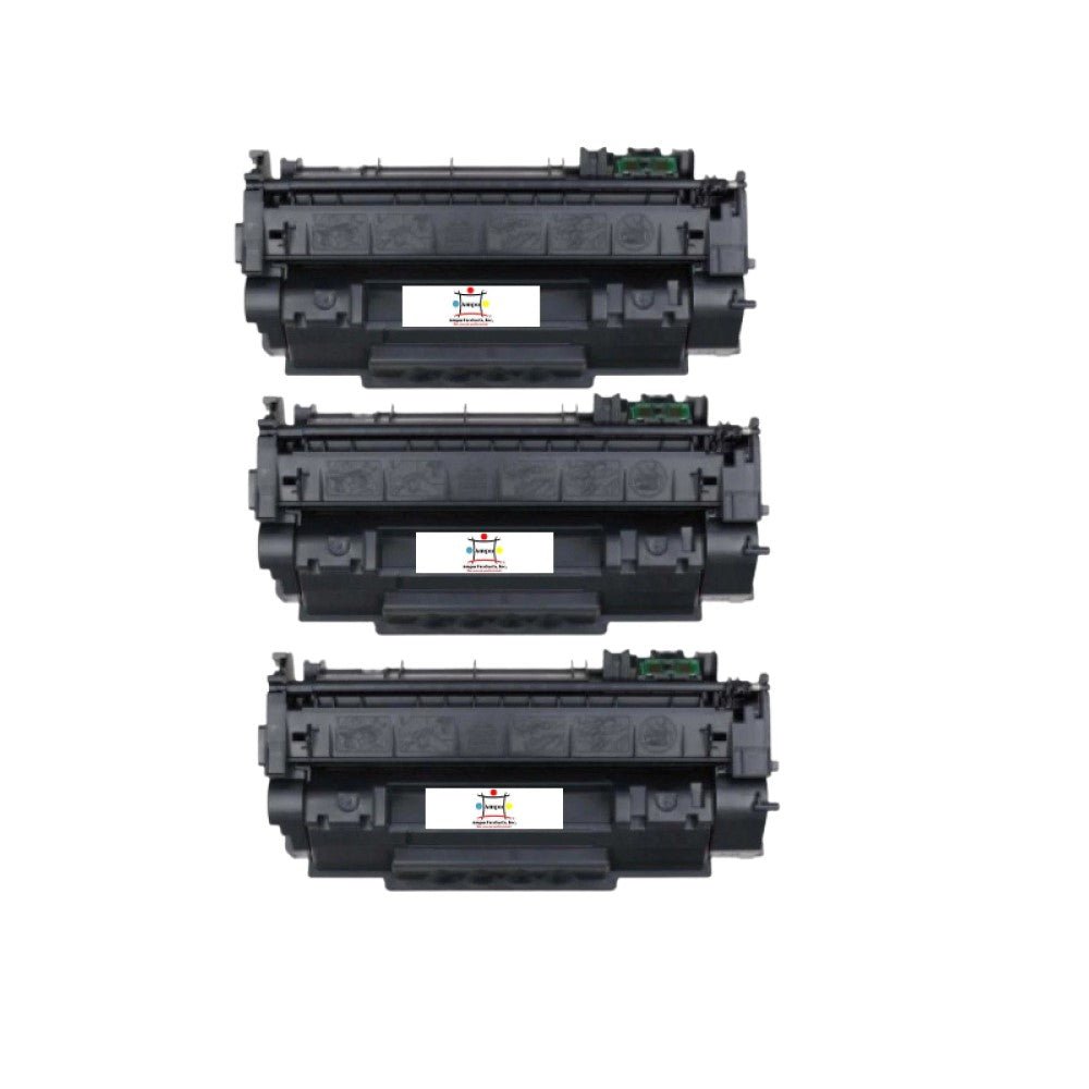 Ampuproducts Compatible Toner Cartridge Replacement for HP Q7553A (53A) Black (3K YLD) 3-Pack