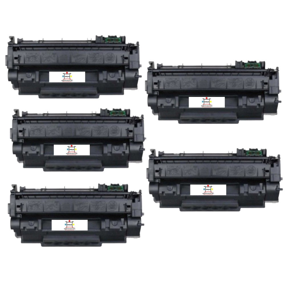 Ampuproducts Compatible Toner Cartridge Replacement for HP Q7553A (53A) Black (3K YLD) 5-Pack