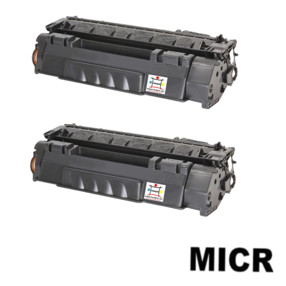 Ampuproducts Compatible Toner Cartridge Replacement for HP Q7553X (53X) High Yield Black (7K YLD) 2-Pack (W/Micr)