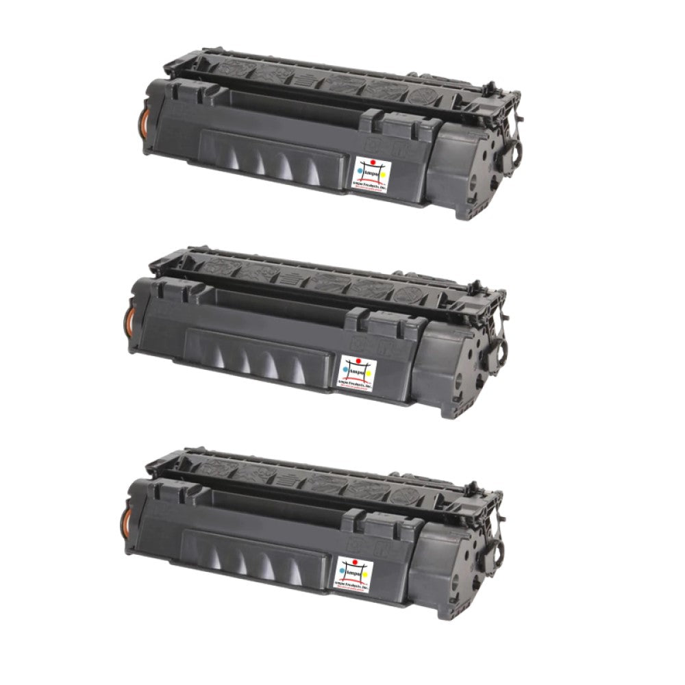 Compatible Toner Cartridge Replacement For HP Q7553X (53X) High Yield Black (7K YLD) 3-Pack