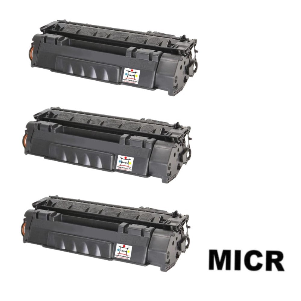 Ampuproducts Compatible Toner Cartridge Replacement for HP Q7553X (53X) High Yield Black (7K YLD) 3-Pack (W/Micr)