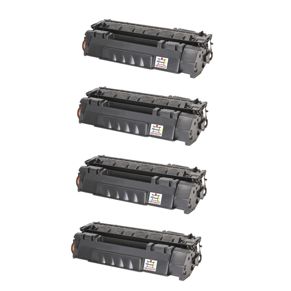 Compatible Toner Cartridge Replacement For HP Q7553X (53X) High Yield Black (7K YLD) 4-Pack