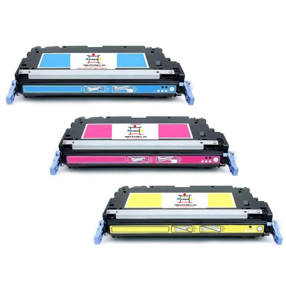 Ampuproducts Compatible Toner Cartridge Replacement For HP Q7581A, Q7582A, Q7583A (503A) Cyan, Yellow, Magenta (6K YLD) 3-Pack