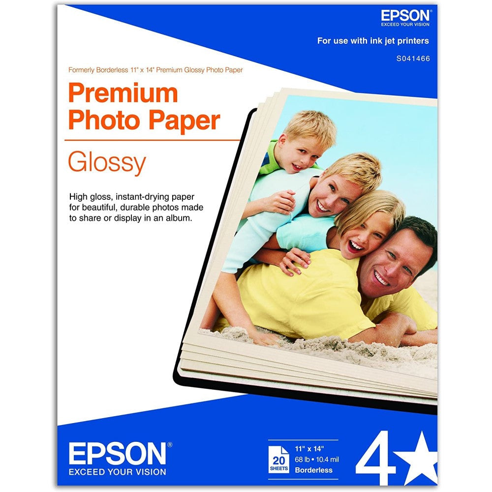 EPSS041466 Epson - Glossy - 11 in x 14 in 20 sheet(s) photo paper - for Stylus Pro 3800, Pro 3880