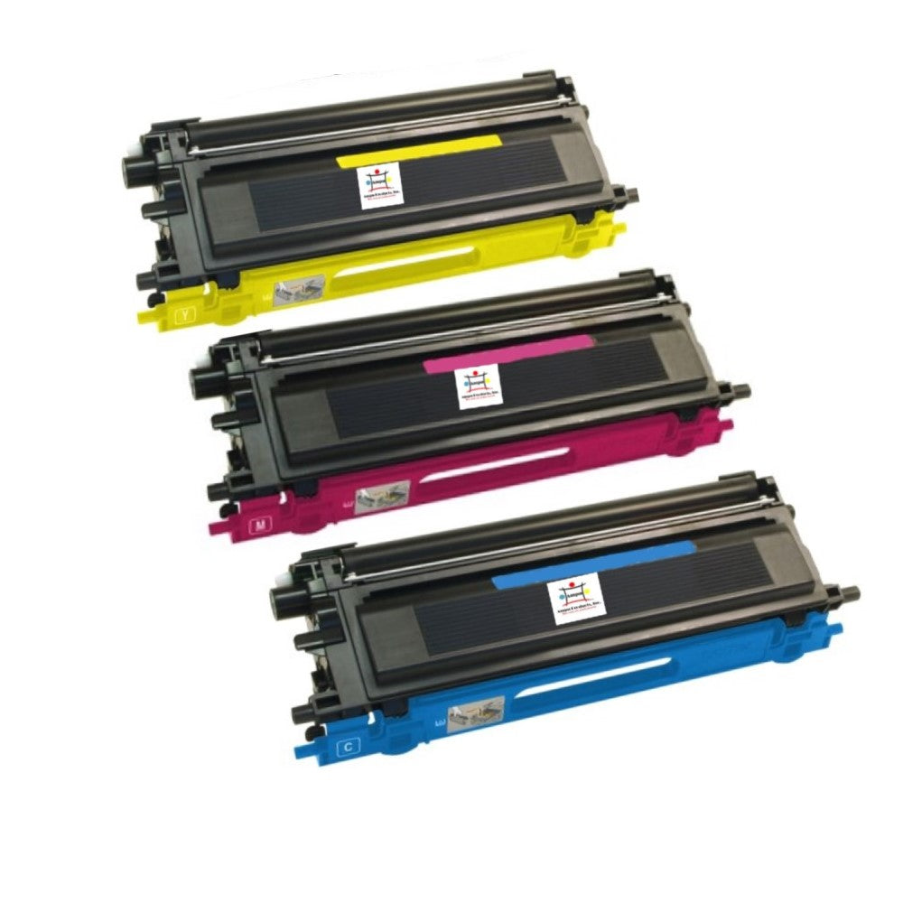 Ampuproducts Compatible Toner Cartridge Replacement for BROTHER TN210C, TN210Y, TN210M (TN-210C, TN-210M, TN-210Y) Cyan, Magenta, Yellow (3-Pack)