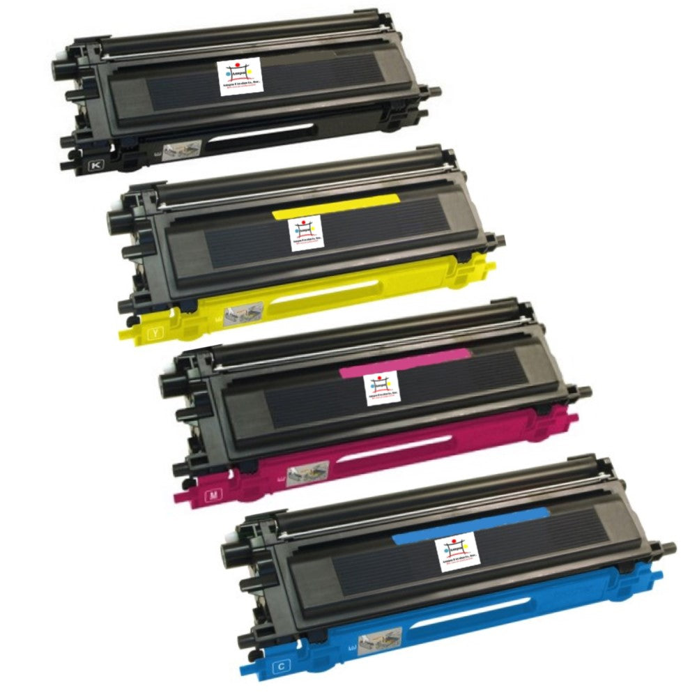 Ampuproducts Compatible Toner Cartridge Replacement for BROTHER TN210BK, TN210C, TN210M, TN210Y (TN-210BK, TN-210C, TN-210M, TN-210Y) Black, Cyan, Magenta, Yellow (4-Pack)