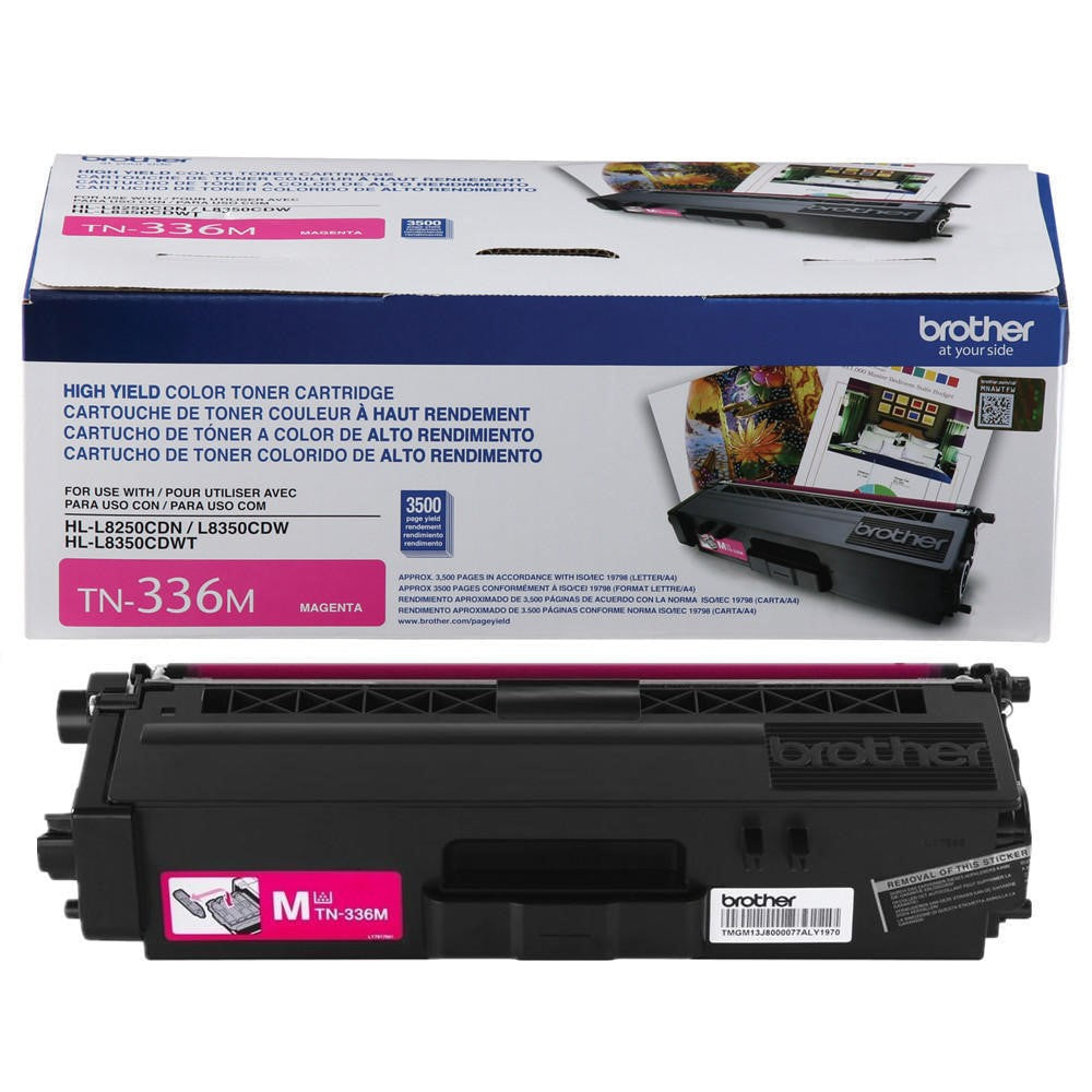 Brother TN336M High Yield Magenta Genuine TN-336M Toner Cartridge in Retail Packaging (3.5K YLD)