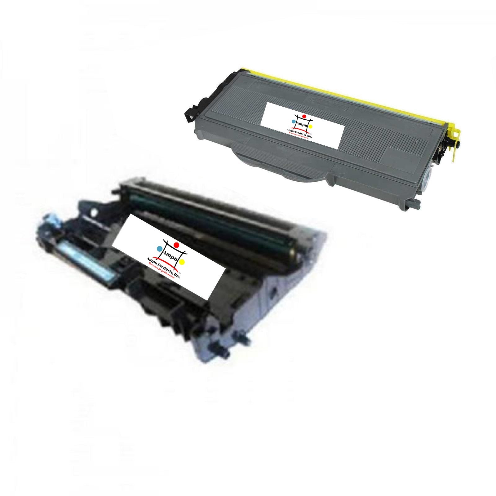 Ampuproducts Compatible Toner Cartridge and Drum Unit Replacement for BROTHER 1) TN360/1) DR360 (TN-360, DR-360) 2 PACK