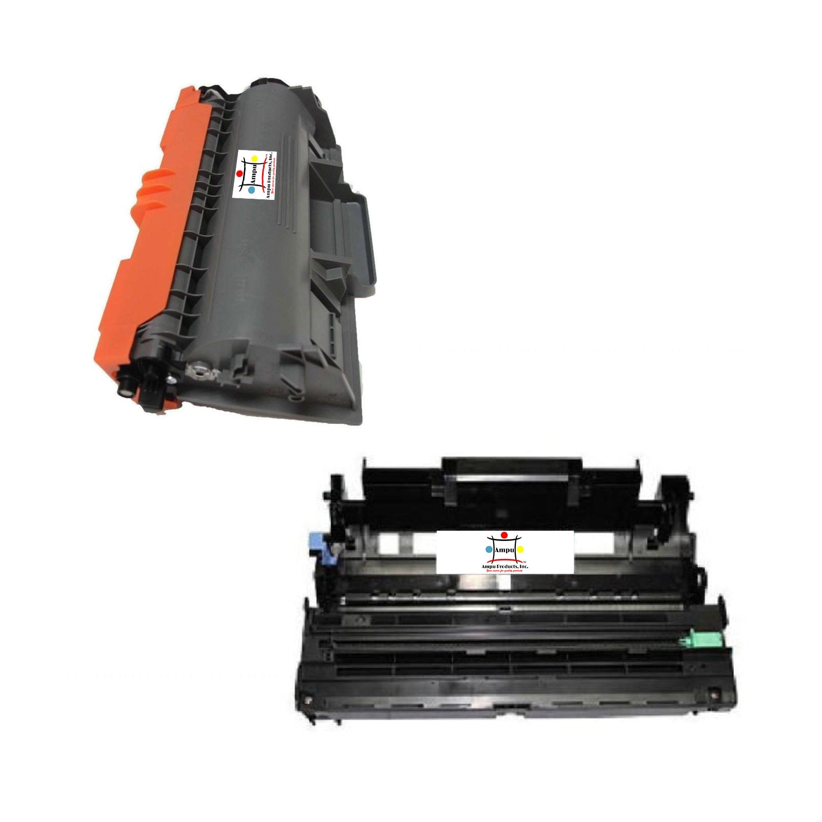Ampuproducts Compatible Toner Cartridge and Drum Unit Replacement For BROTHER 1) TN750/1) DR720 (TN-750/DR-720) 2 PACK
