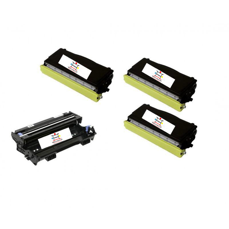 Ampuproducts Compatible Toner Cartridge and Drum Unit Replacement For BROTHER 3) TN460/1) DR400 (COMPATIBLE) 4 PACK