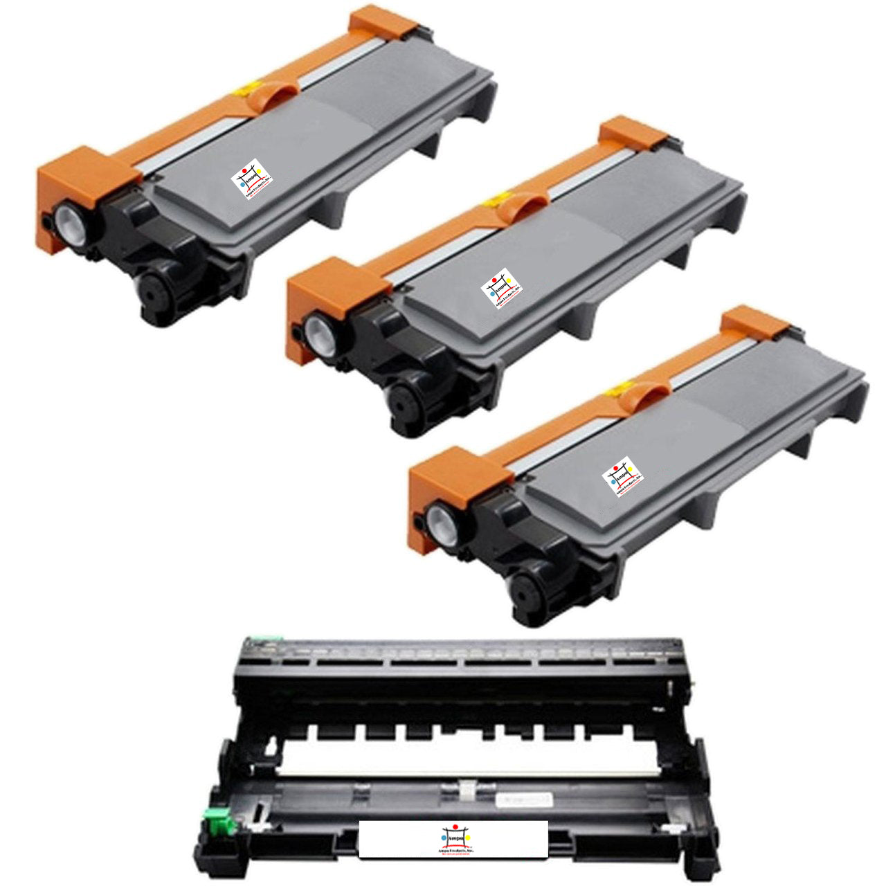 Ampuproducts Compatible Toner Cartridge and Drum Unit Replacement For BROTHER 3) TN660/1) DR630 (COMPATIBLE) 4 PACK