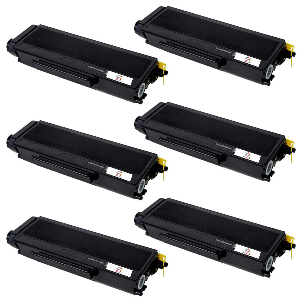 Ampuproducts Compatible Toner Cartridge Replacement for BROTHER TN580 (TN-580) High Yield Black (6-Pack)