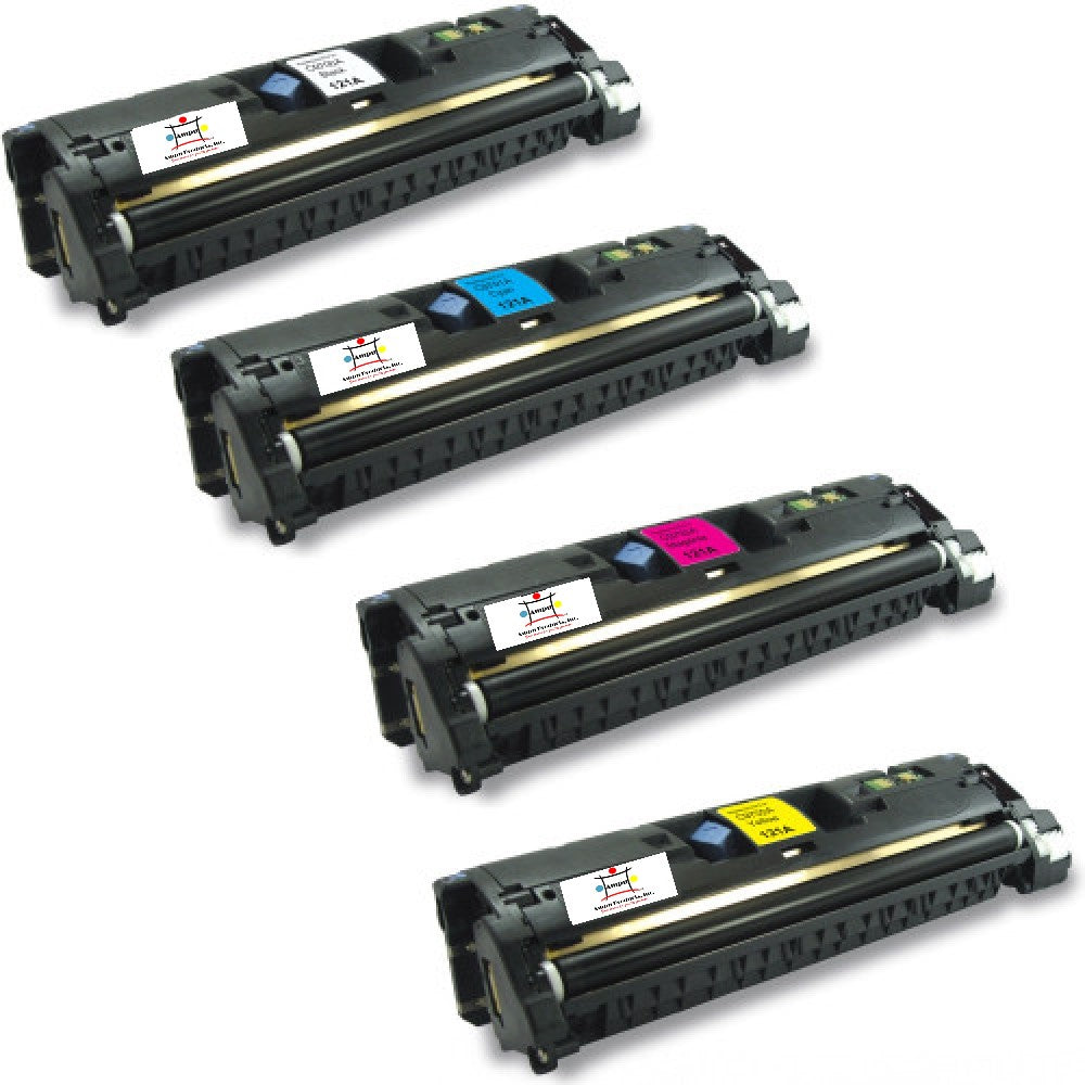 Ampuproducts Compatible Toner Cartridge Replacement For HP C9700A, C9701A, C9702A, C9703A (121A) Black, Cyan, Yellow, Magenta (4K YLD) 4-Pack