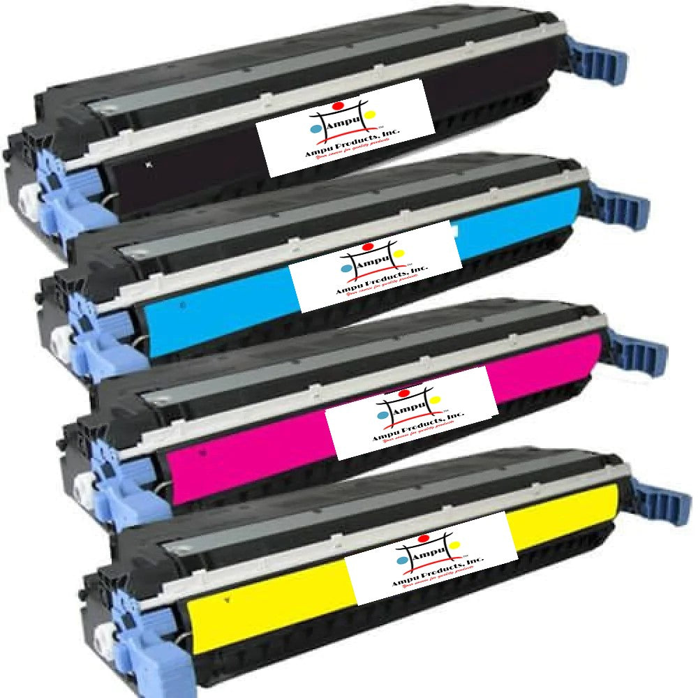 Ampuproducts Compatible Toner Cartridge Replacement For HP C9730A, C9732, C9731A, C9733A (645A) Black, Cyan, Yellow, Magenta (12K YLD) 4-Pack