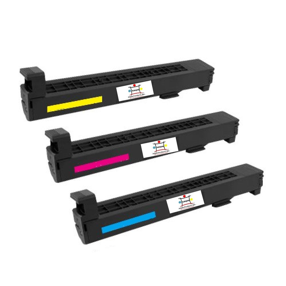 Ampuproducts Compatible Toner Cartridge Replacement For HP CB381A, CB382A, CB383A (824A) Cyan, Yellow, Magenta (3-Pack)